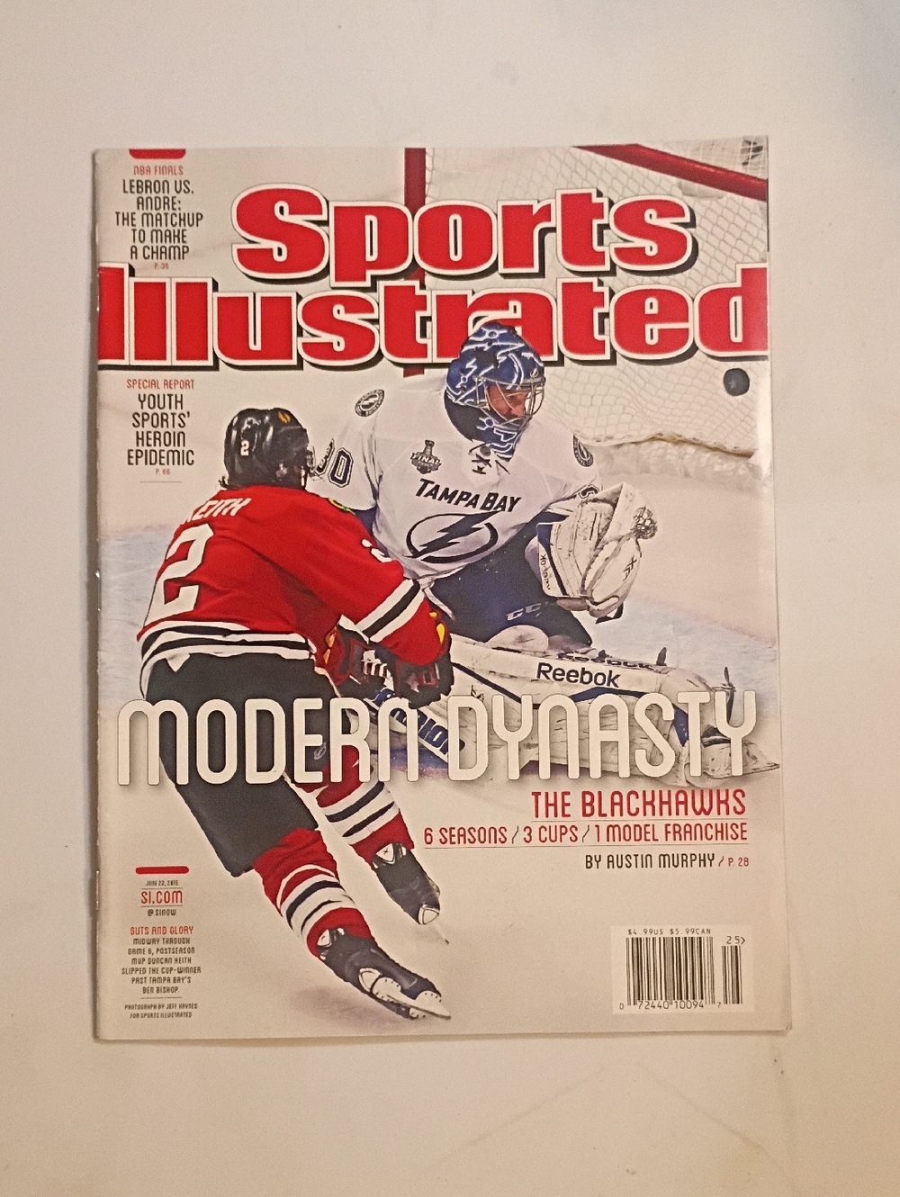 Sports Illustrated Magazine "MODERN DYNASTY" The Blackhawks Hockey JUNE 22, 2015